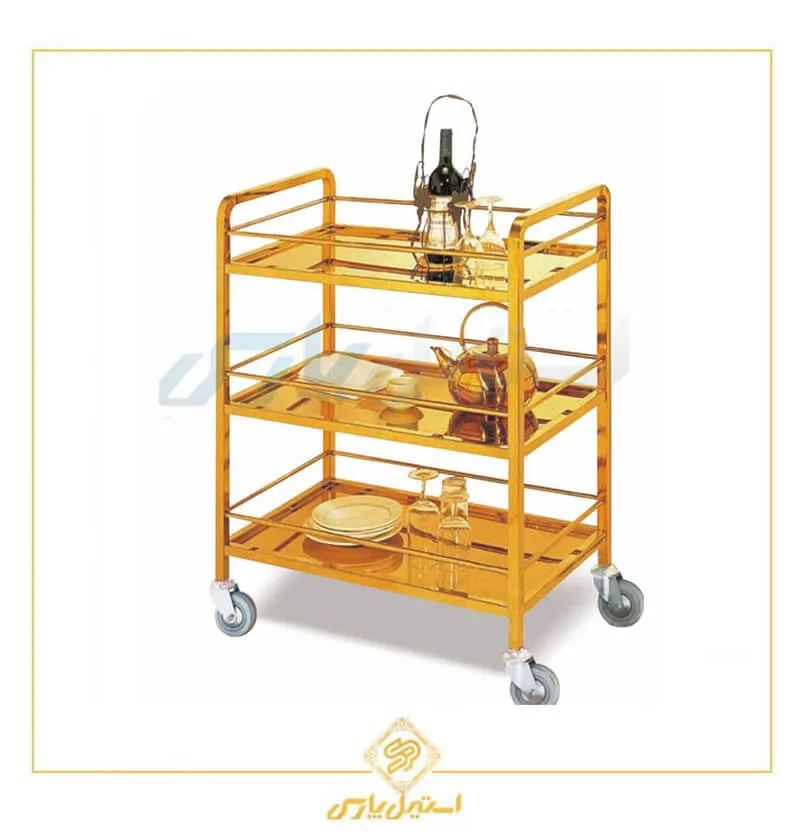 ترولی سه طبقه استیل