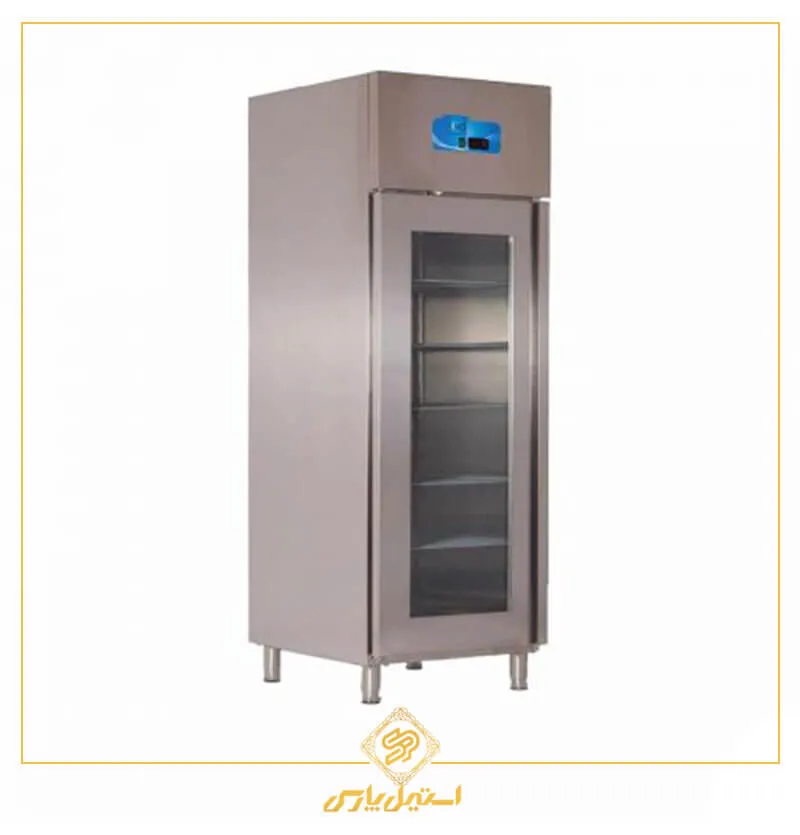 فریزر صنعتی تمام استیل تک درب شیشه ای کینو