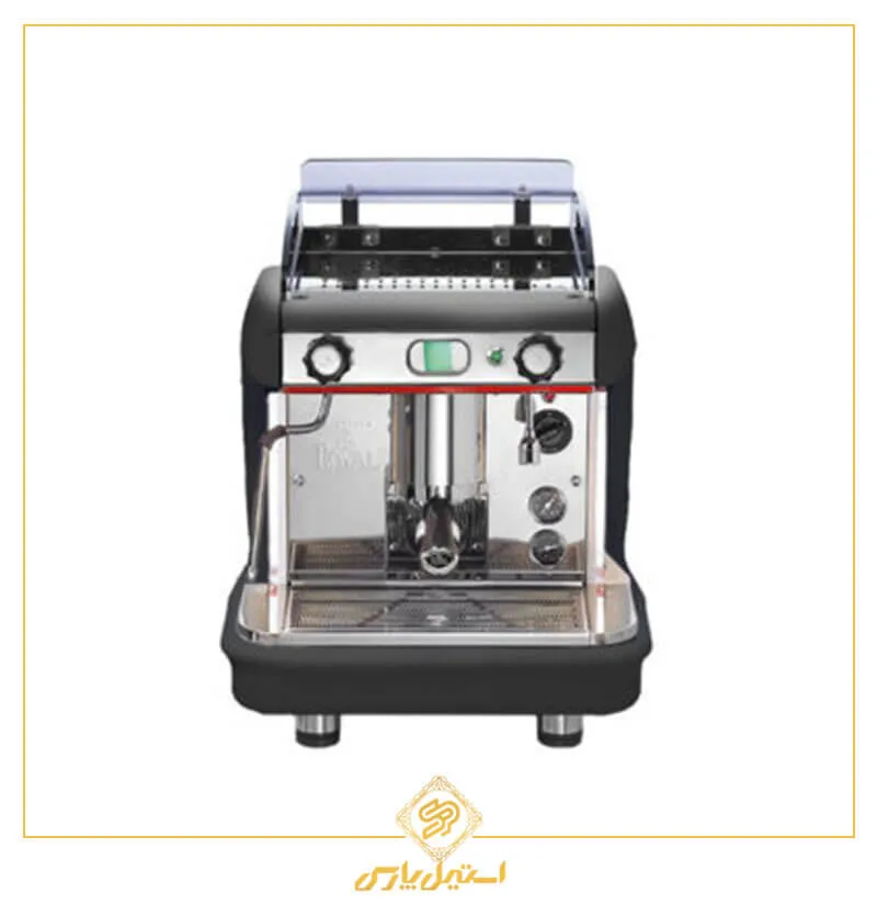 اسپرسوساز رویال تک گروپ نیمه اتومات مدل Royal Synchro T2 با قابلیت Tall Cup قرمز مشکی