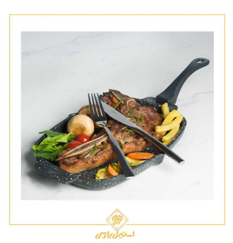 تابه استیک چدنی 19×30 سانتیمتر