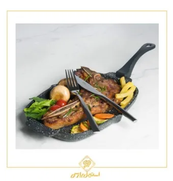 تابه استیک چدنی 19×30 سانتیمتر