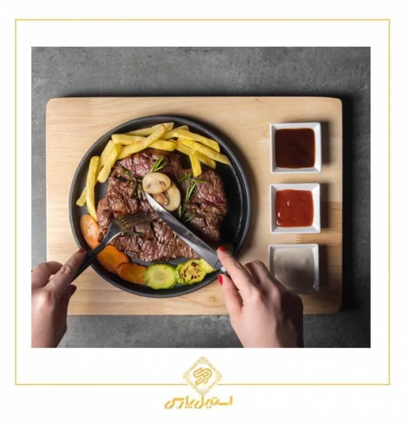 ظرف چدنی گرد به همراه جای سس